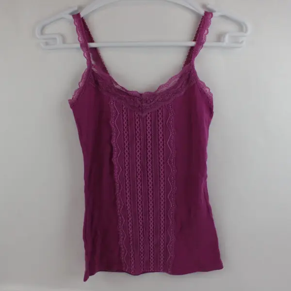 Maurices Women's Medium Fuchsia Lace Camisole Top
