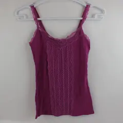 Maurices Women's Medium Fuchsia Lace Camisole Top