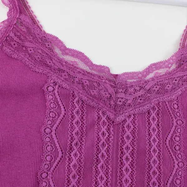 Maurices Women's Medium Fuchsia Lace Camisole Top