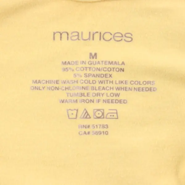 Maurices Women's Medium Mustard Yellow Cotton Blend Sleeveless Tank CA#56910