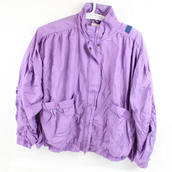 Deffel Sportswear Women's Large Lavender Purple Activewear Jacket FLAWED