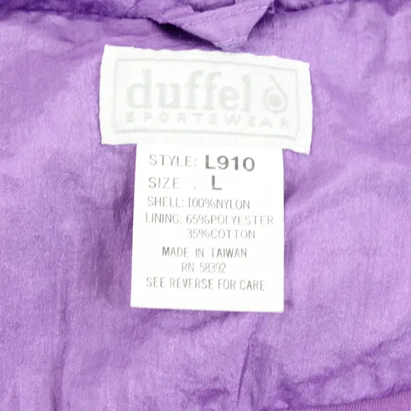 Deffel Sportswear Women's Large Lavender Purple Activewear Jacket FLAWED