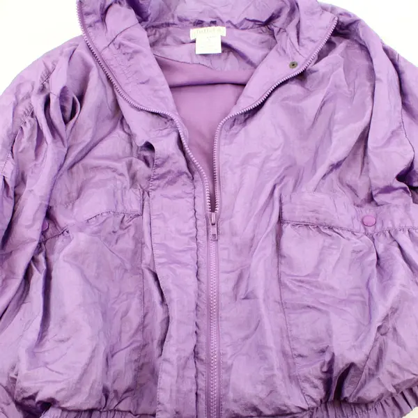 Deffel Sportswear Women's Large Lavender Purple Activewear Jacket FLAWED