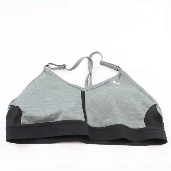 Nike Women's Medium Gray Black Sports Bra Activewear