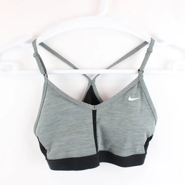Nike Women's Medium Gray Black Sports Bra Activewear