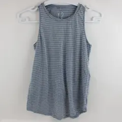 Maurices 24/7 Women's Medium Blue Striped Tank Top