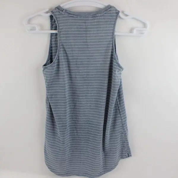 Maurices 24/7 Women's Medium Blue Striped Tank Top