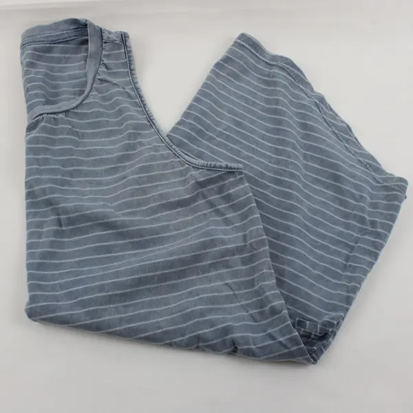 Maurices 24/7 Women's Medium Blue Striped Tank Top