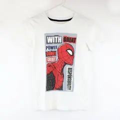Marvel Spider-Man Boys White Graphic T-Shirt Size 14