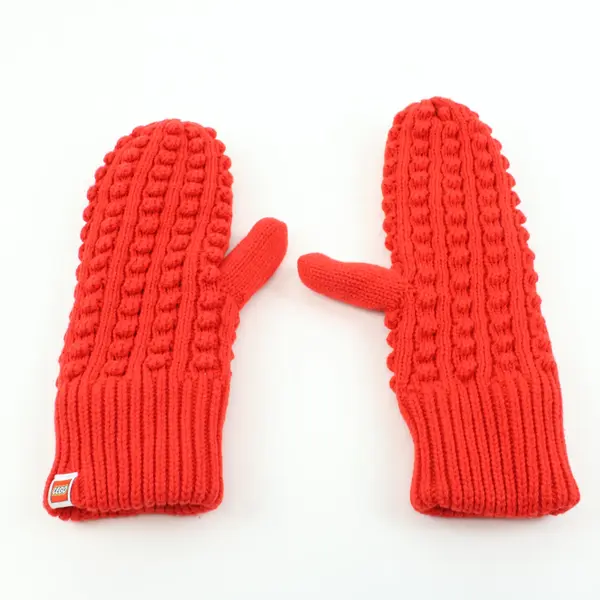 LEGO Red Knit Mittens One Size Winter Gloves