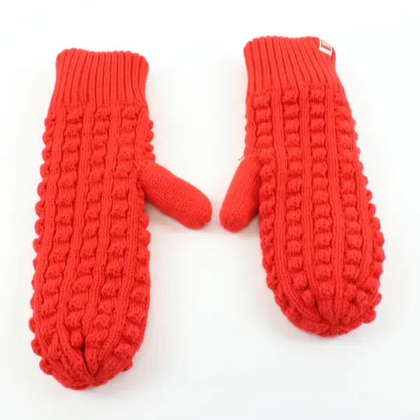 LEGO Red Knit Mittens One Size Winter Gloves