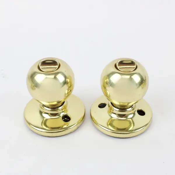 Lot of 3 Unbranded Brass Tone Entry Door Knob Locksets Parts Kwikset Key