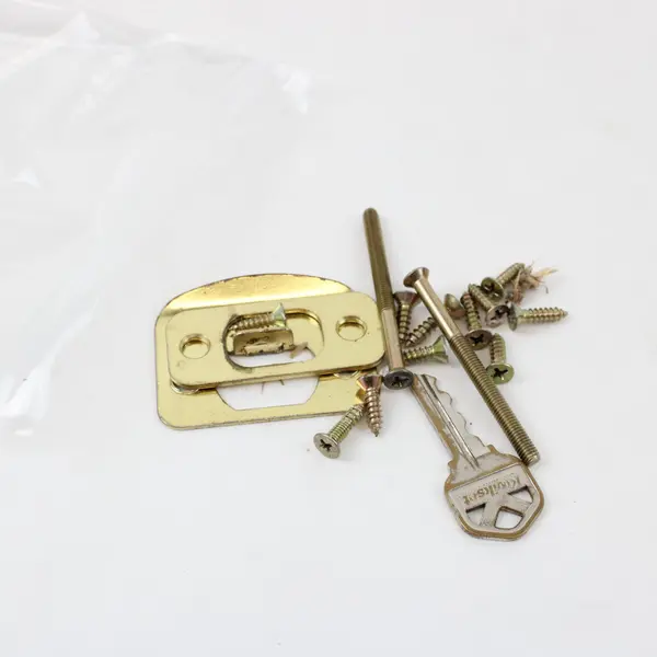 Lot of 3 Unbranded Brass Tone Entry Door Knob Locksets Parts Kwikset Key