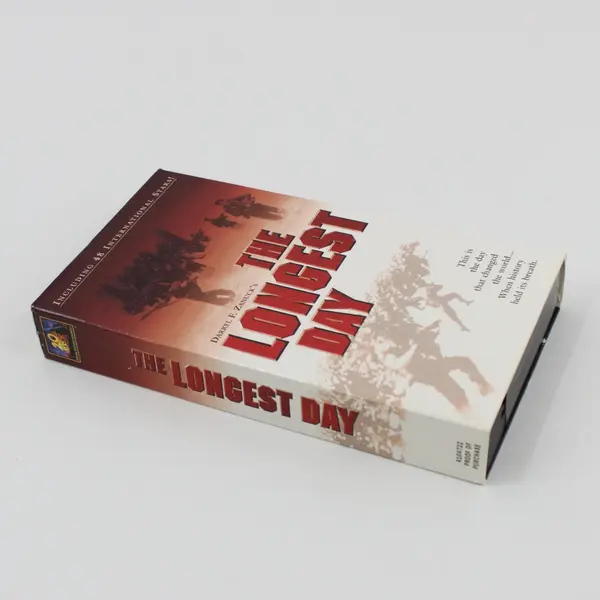 Vintage The Longest Day VHS Tape 1998 John Wayne War Film, #4104722, B&W 