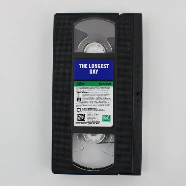 Vintage The Longest Day VHS Tape 1998 John Wayne War Film, #4104722, B&W 