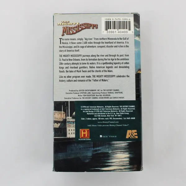 The Mighty Mississippi VHS 1998 History Channel/A&E 2-Tape Documentary Set