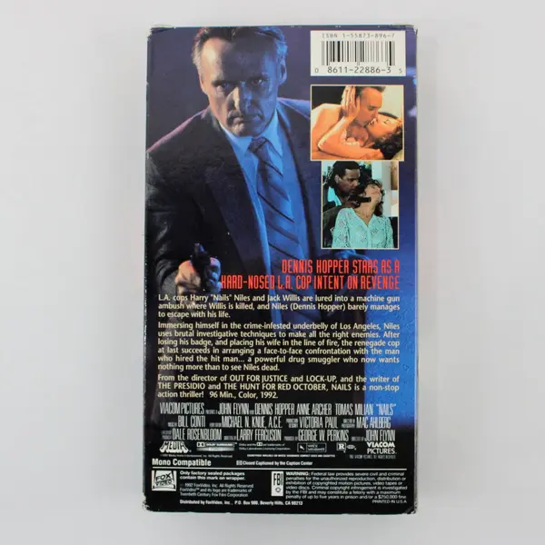 Nails VHS Movie 1992 Fox Video MO12886 Dennis Hopper