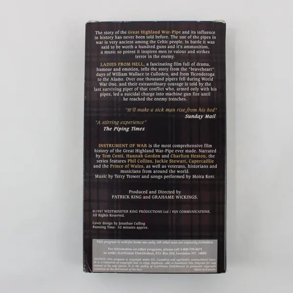 Westminster King Productions Instrument of War Doc Ladies From Hell Pt1 VHS 1997