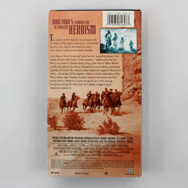 Warner Bros. Fort Apache VHS 1948 Film 2000 Release John Wayne B&W T8164