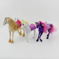 Lot of 3 Toy Horses Doll Accessories 9.5" & 12"