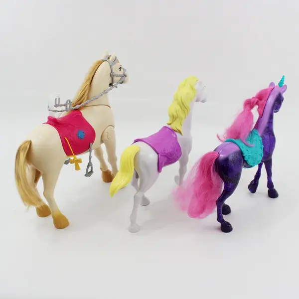 Lot of 3 Toy Horses Doll Accessories 9.5" & 12"