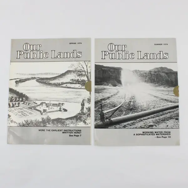 Lot of 2 Our Public Lands Dept of Interior Publication Spring & Summer 1974 