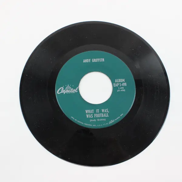 Andy Griffith What It Was, Was Football/Romeo &Juliet Capitol 7"Vinyl Record