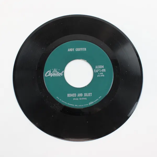 Andy Griffith What It Was, Was Football/Romeo &Juliet Capitol 7"Vinyl Record