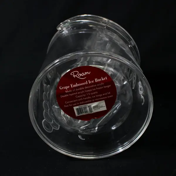 Roam 3 Piece Acrylic Ice Bucket Bucket Liner Tongs NWT