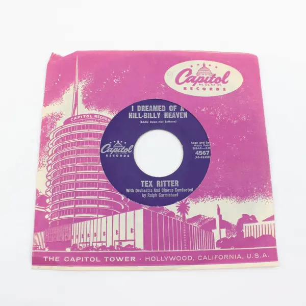 Tex Ritter I Dreamed of a Hill-Billy Heaven/The Wind And The Tree 7" Vinyl 