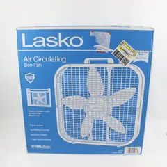 Lasko 20-Inch 3-Speed Air Circulating Box Fan White CFM 1710