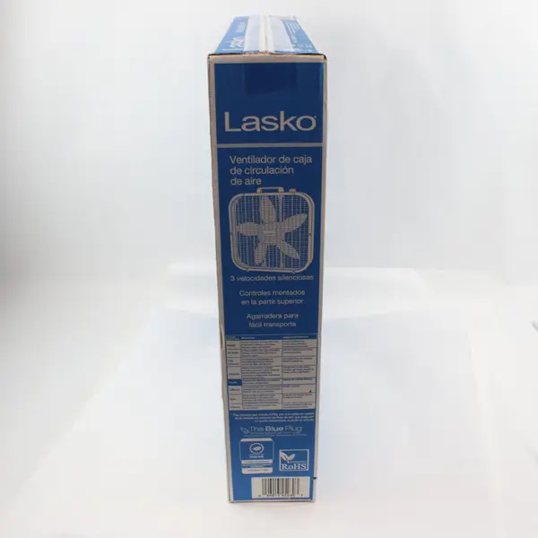 Lasko 20-Inch 3-Speed Air Circulating Box Fan White CFM 1710