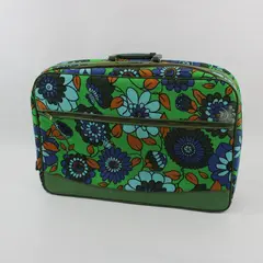 Vintage 1960s W.P. Hemenway Floral Locking Overnight Bag With Key