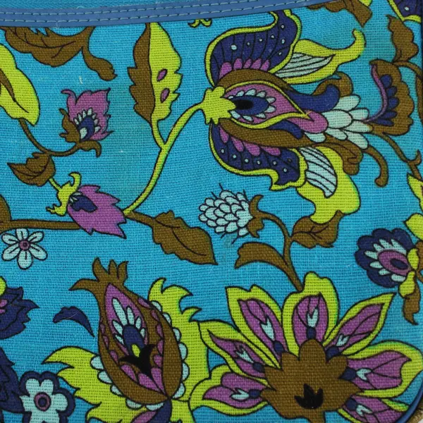 Bantam Travelware Vintage Blue Floral Canvas Overnight Bag