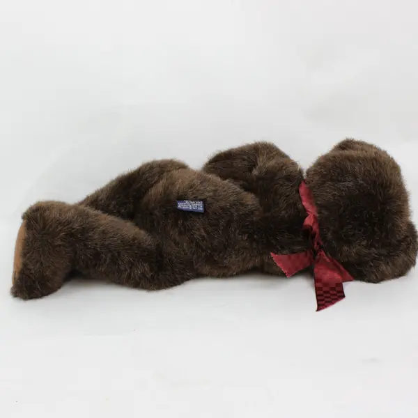 Boyds Bears Abercrombie B. Beanster Plush Teddy Bear Brown Red Bow 18in Hangtag