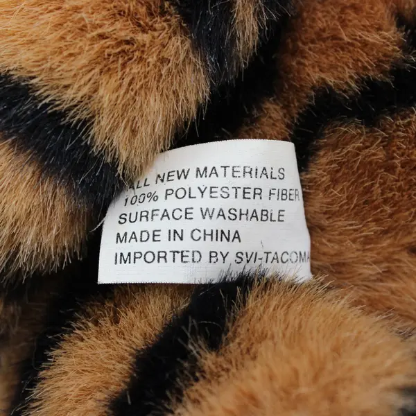 People Pals Plush Tiger Stuffed Animal Tan Black Stripes Lying Pose