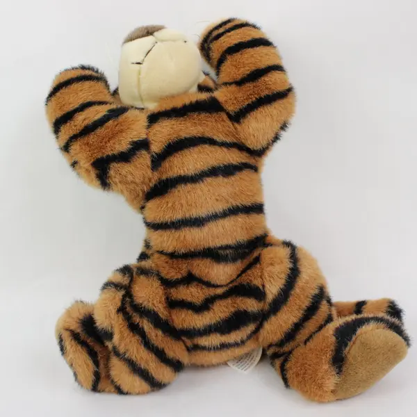 People Pals Plush Tiger Stuffed Animal Tan Black Stripes Lying Pose