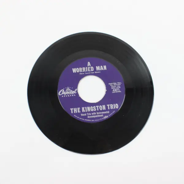The Kingston Trio San Miguel/A Worried Man 7" Vinyl 45 RPM Capitol 1959