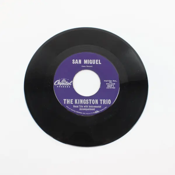 The Kingston Trio San Miguel/A Worried Man 7" Vinyl 45 RPM Capitol 1959