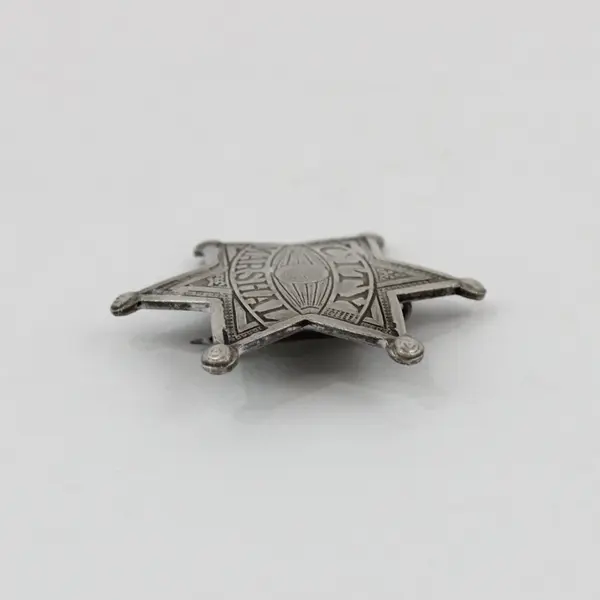 Vintage Metal Pin Back City Marshal  Badge 