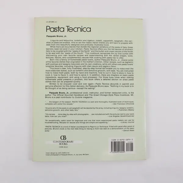 VTG Pasta Tecnica by Pasquale Bruno Jr 1982 Paperback Techniques Pasta Making