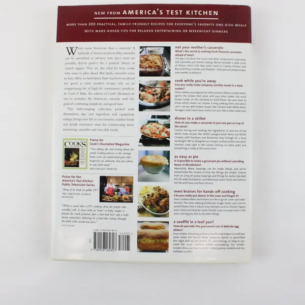 Cover & Bake Editors of Cook's Illustrated 2004 1st Ed HC DJ Best Recipe Classic