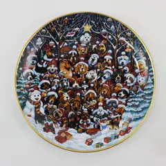 Franklin Mint Santa Paws Collector Plate by Bill Bell
