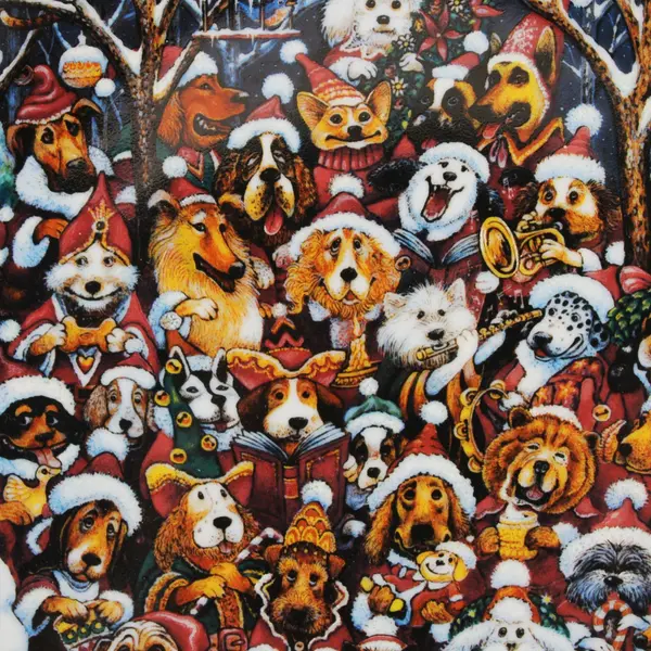 Franklin Mint Santa Paws Collector Plate by Bill Bell