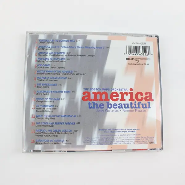 America the Beautiful CD by The Boston Pops Orchestra 1996, #454-391-2 