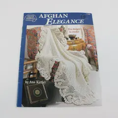 American School of Needlework Afghan Elegance Ann Kirtley Crochet #1129 1992 PB