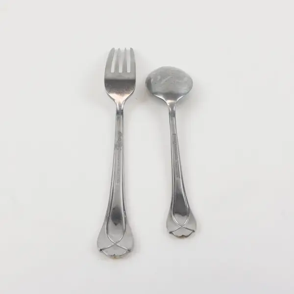 Lot of 2 Reed & Barton Stainless Flatware Dinner Fork Teaspoon