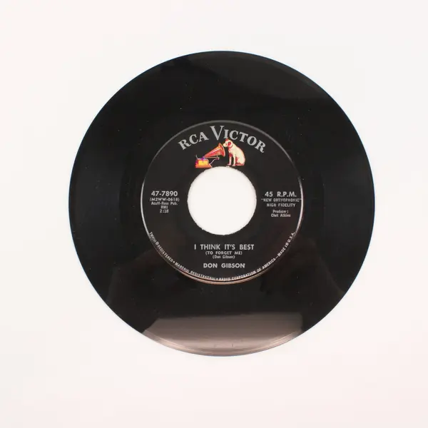 Don Gibson Sea of Heartbreak /I Think it's Best RCA Victor 7" Single 1961