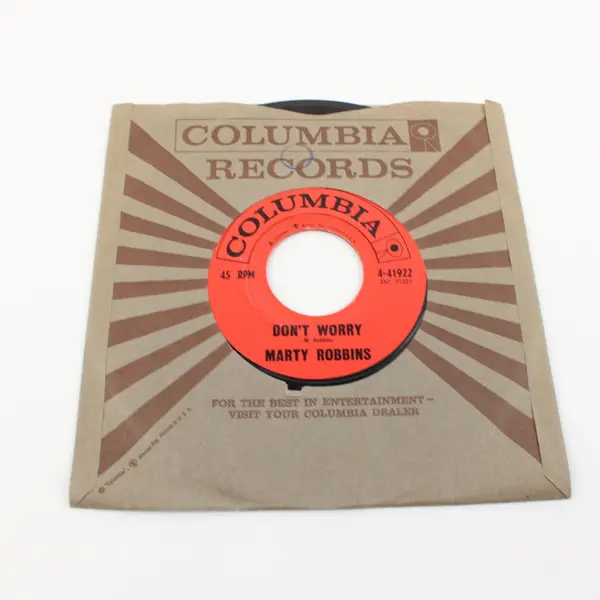 Marty Robbins Don't Worry / Like All the Other Times Columbia 4-41922 7" 45 RPM