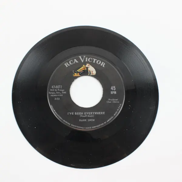 Hank Snow I've Been Everywhere/Ancient History 7" Vinyl Record